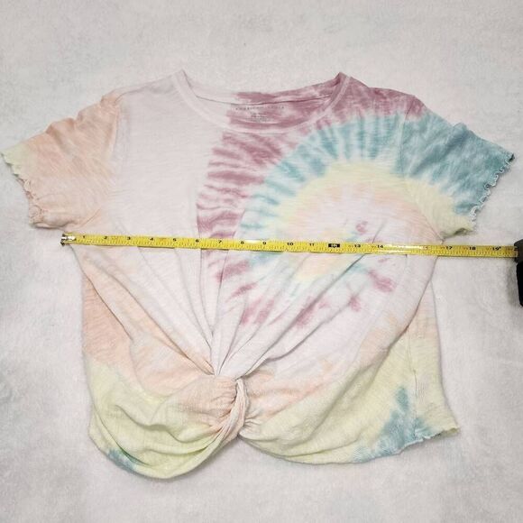 American Eagle Women's twist front Multi Color Tie-Dye crop top size M - Picture 3 of 7